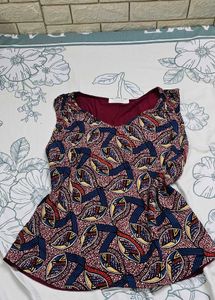 Vibrant Printed Promod sleeveless top