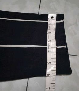 Black Athletic Pants with White Stripe