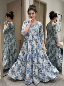 Women’s Blue Floral Cotton Dress