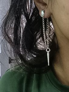 No Pierce Kpop DoubleChain Earcuff