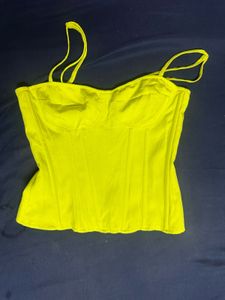 Neon Yellow Corset Top