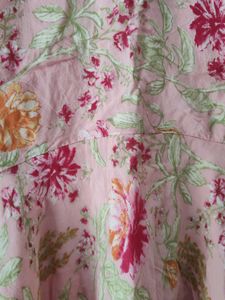 Beautiful Pink Floral Anarkali Gharara Suit Set