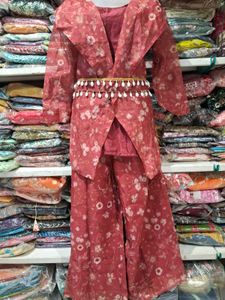 Floral Print Kurta Set with Palazzo