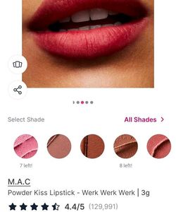 Original Mac powder kiss lipstick full size
