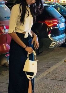 Chic White Knot-Front shirt