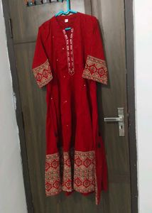 New Unused PureCotton Premium Ajrak AnarkaliSuit