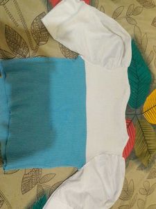 Blue &amp; White Striped Top