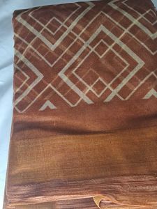 new Elegant Printed Saree one picco done comboo