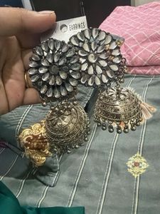 Stunning Oxidized Jhumka Earrings