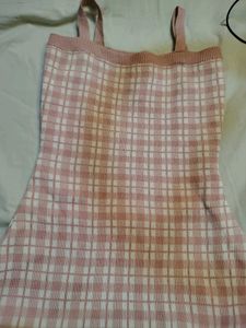 Pink Gingham Knit dress