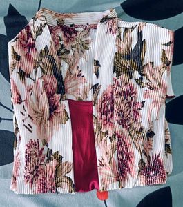 Elegant Floral Print Kimono Style