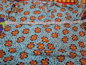 Blue Floral Print Top