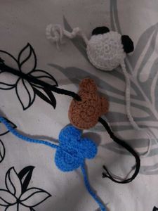 Cute Crochet Animal Rakhi (pack of 3 )