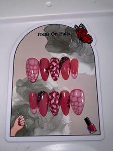 Press On Nails - Blue Nail Art Set
