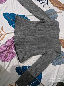 Grey Textured Blazer