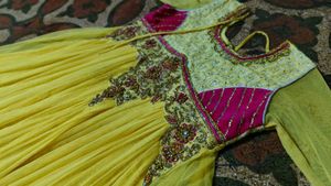 Vibrant Yellow anarkali suit