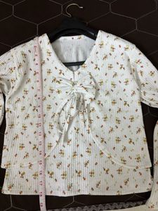 Floral Print Bow Blouse