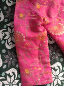 Pink Floral Print Kurta