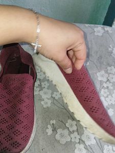 Maroon Slip-on Casual Sneakers