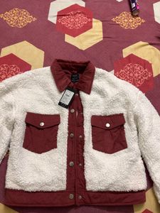 Zink London Cozy Sherpa Jacket- New With Tag