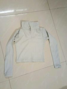 White Elegant Collared Top