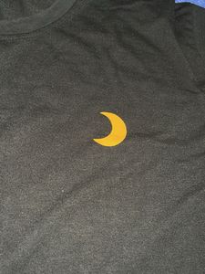 Black T-Shirt with Crescent Moon Logo