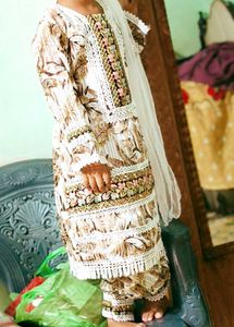 Floral Print Salwar Kameez For Baby Girl