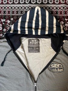 Striped Zip-Up Hoodie
