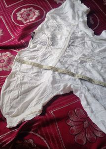 White Puff Sleeve Embroidered Top