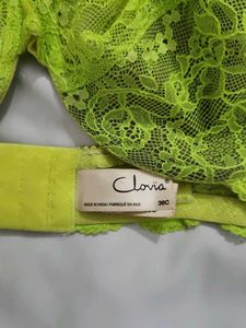 Neon Green Lace Bra