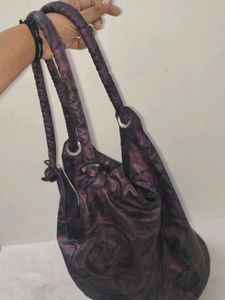 Purple baroque Hobo Bag