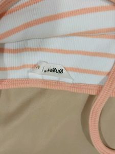 Peach Striped Cami Top 🍑🎀 | Soft Girl / Casual A