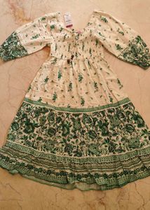 Floral westrn dress👗