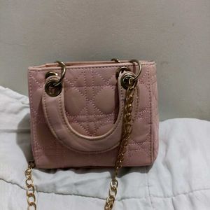 Daisy Pink Quilted Mini Bag