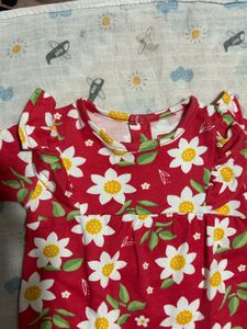 Babyhug Floral Full Sleeves Romper | 0-6 months