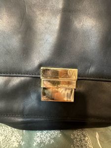 Auth Michael Kors Black Flap Cross Body Bag