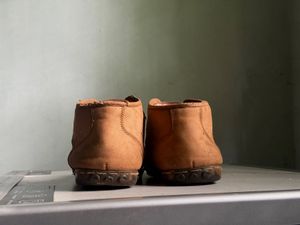 Brown Leather Lace-Up Boots