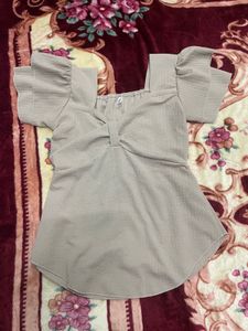 Chic Beige Square Neck Top