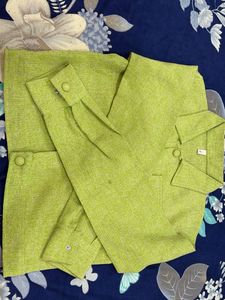 Stylish Lime Green Cropped Jacket