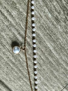 Layered Pearl Necklace &amp; Earring Set and hand brac