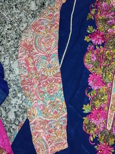 Embroidered Navy Blue Kurta salwar duptta