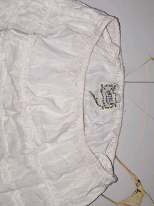 white cotton long skirt