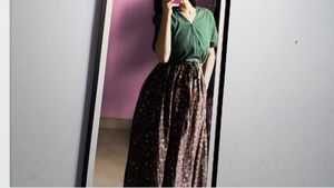 Green Floral Midi Dress