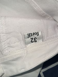 White Distressed Denim Shorts