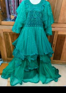 Stunning Teal Sequined Gown