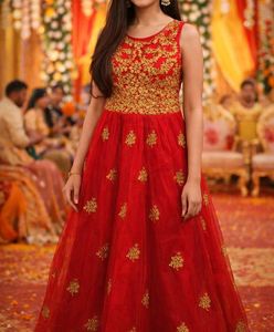 Red Ethnic Gown
