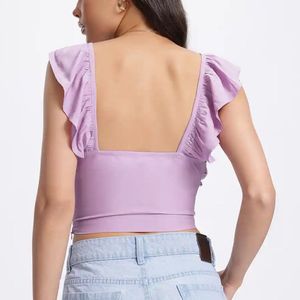 Purple Twist Front Crop Top(not wore single time)