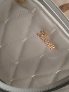 Stylish Grey Quilted Handbag with Free gift