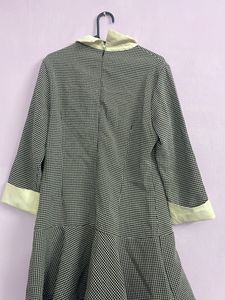 Checked Black And White Dress