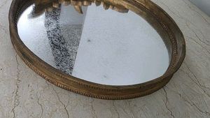 Ornate Gold Finish Wall Mirror or Tray